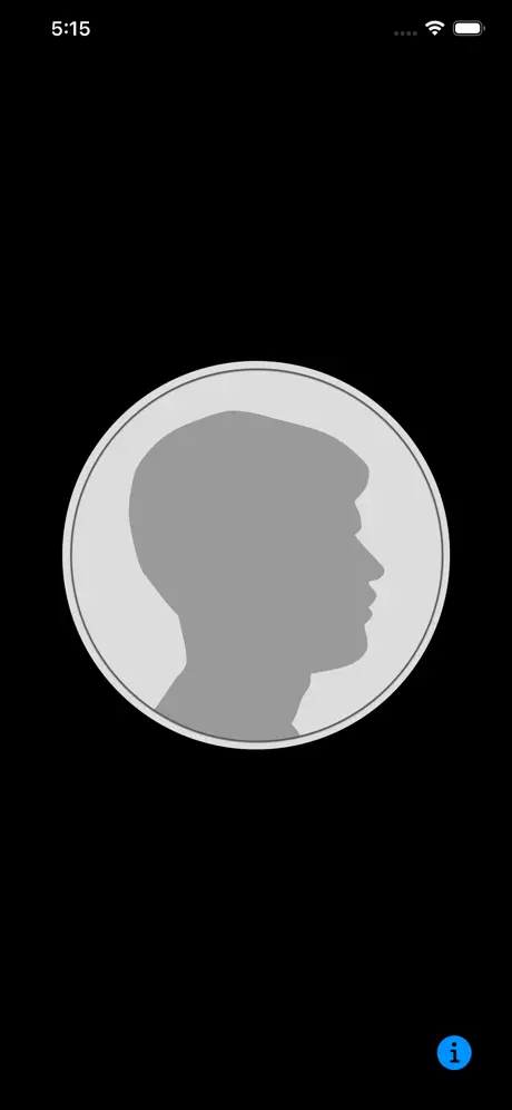 CoinApp showing heads