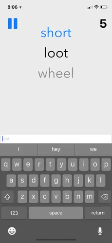 iTextSpeed typing interface